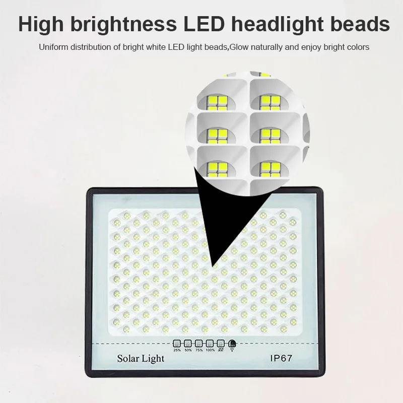 야외 LED 태양광 프로젝션 라이트, 리모컨 방수 IP67 방수, 고출력 야외 가로등, 1000W, 신제품