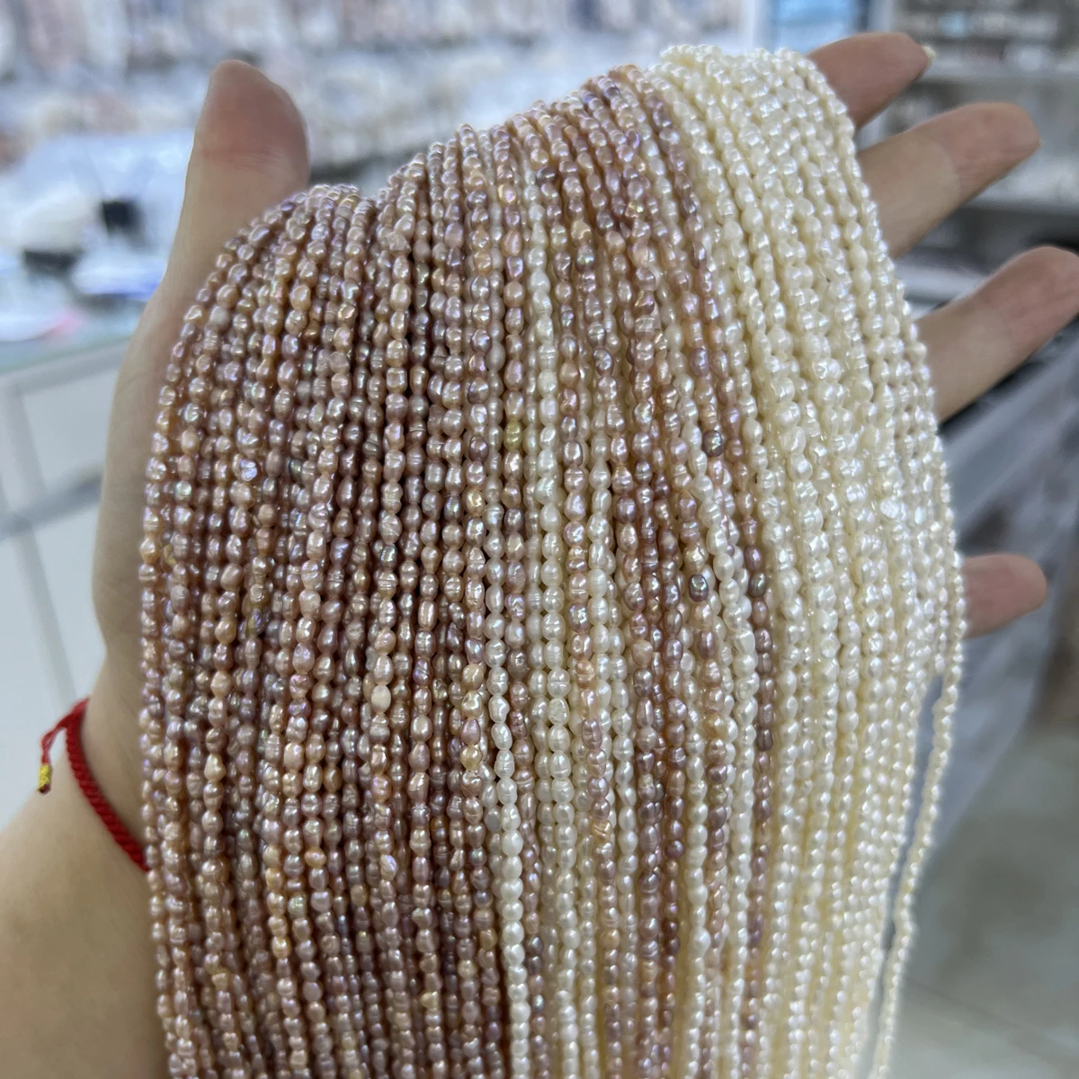 

Grade AA 2–3mm Colored Natural Freshwater Pearls Exquisite Rice-Shaped Pearls Beads for Jewelry Making DIY Necklaces Bracelets