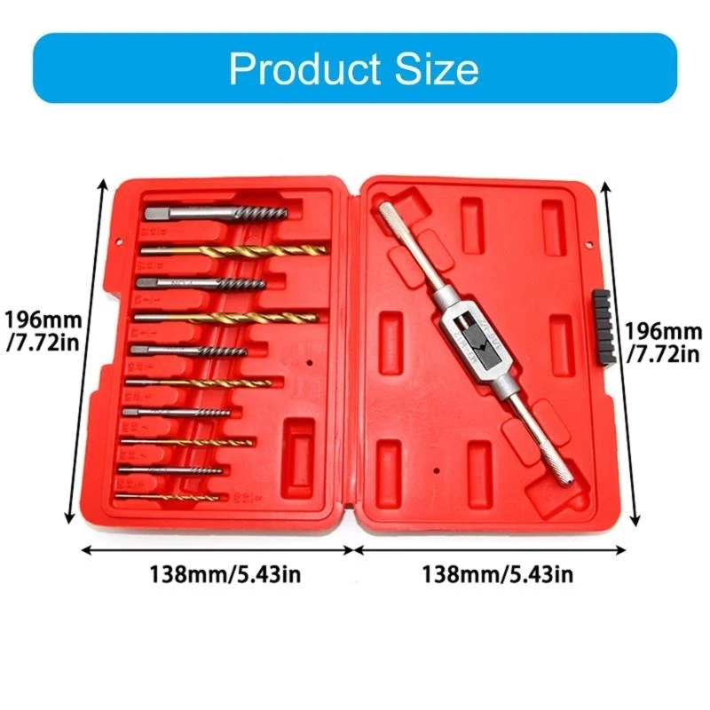 

Reliable Damaged Screw Extractor Set for Household and Automotive Repair