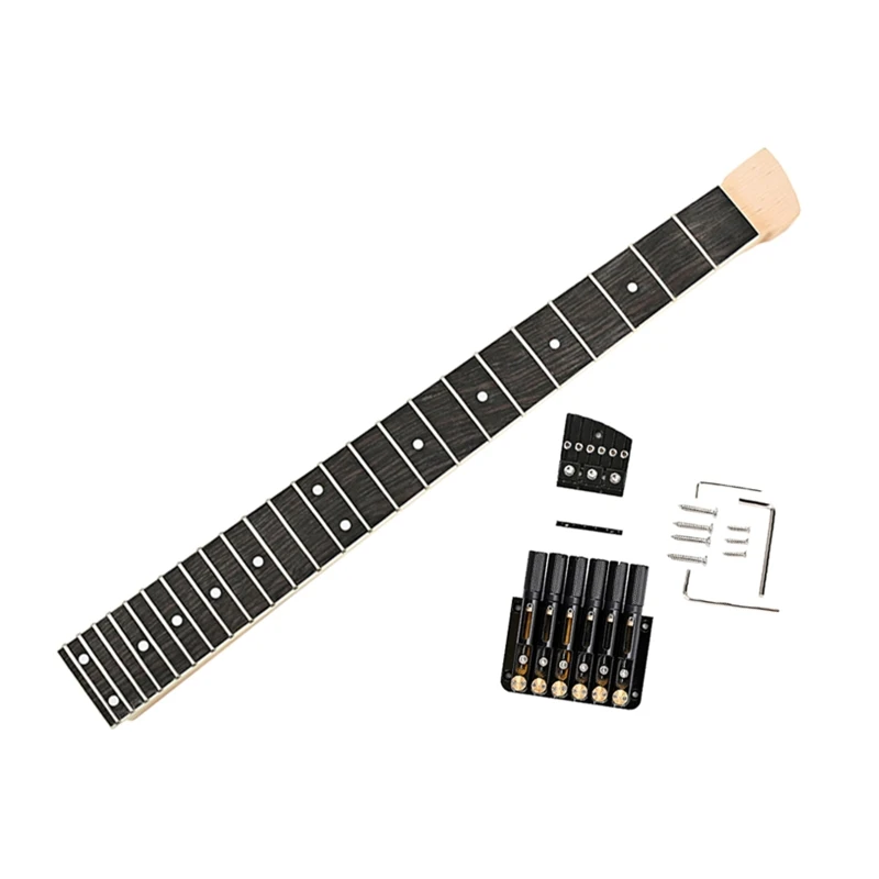 Guitar Bridge Neck and Nut Instrument Guitar Neck DIY Electric Guitar Neck Parts DropShipping