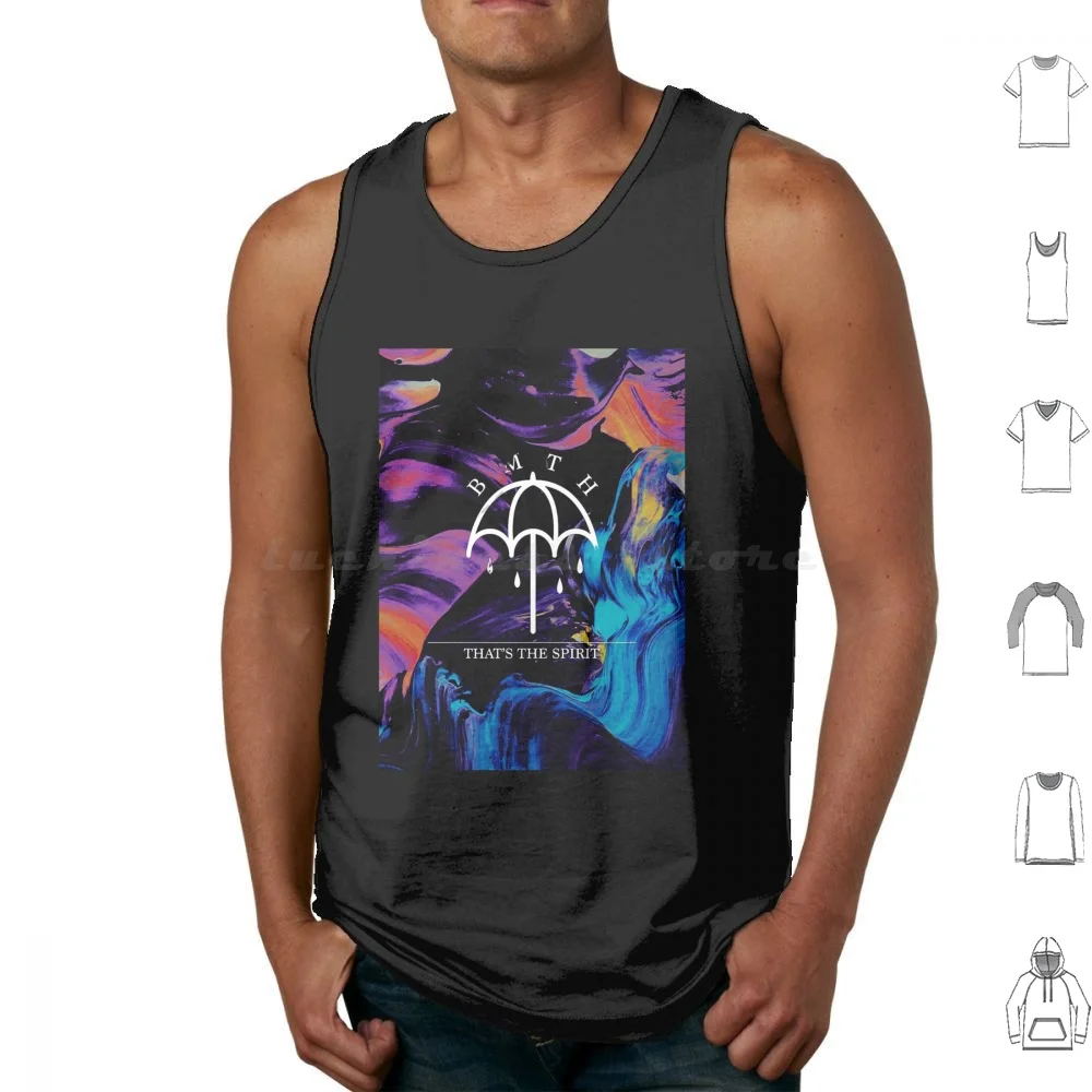 Em arco-íris arte regatas impressão algodão bmth música oliver sykes metal metalcore simples emo oli sykes tartaruga