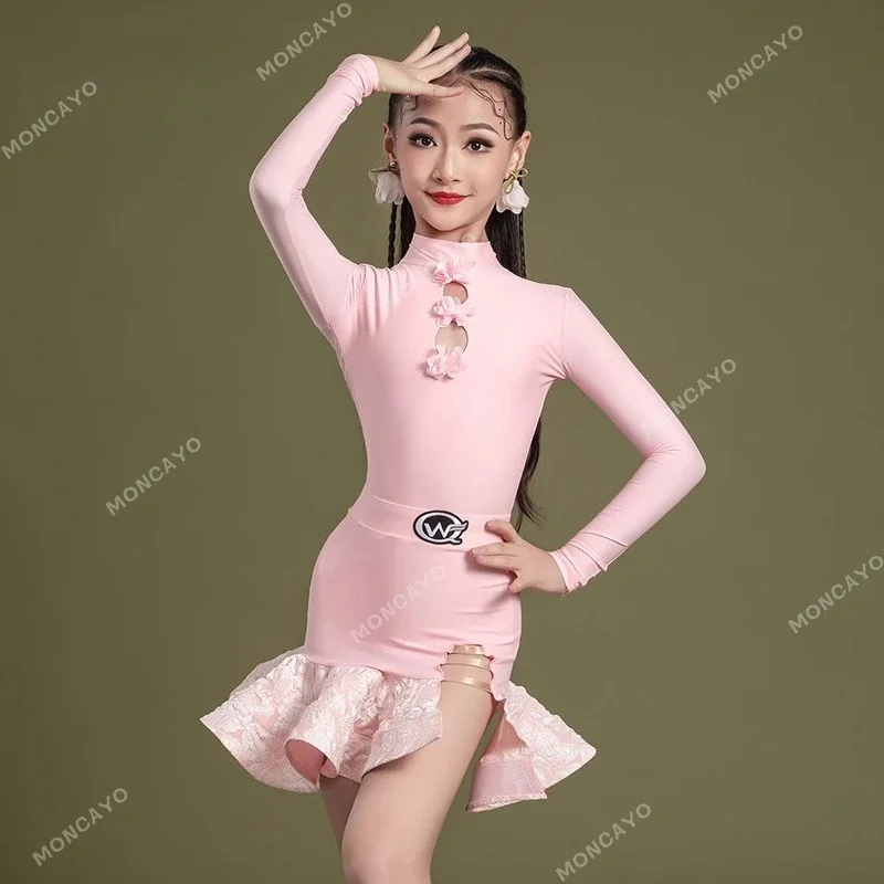 

Standard Latin Dance Dress Girls Latin Practice Dress Dancing Dresses Child Samba Dance Skirt Ballroom Dance Competition Dresses
