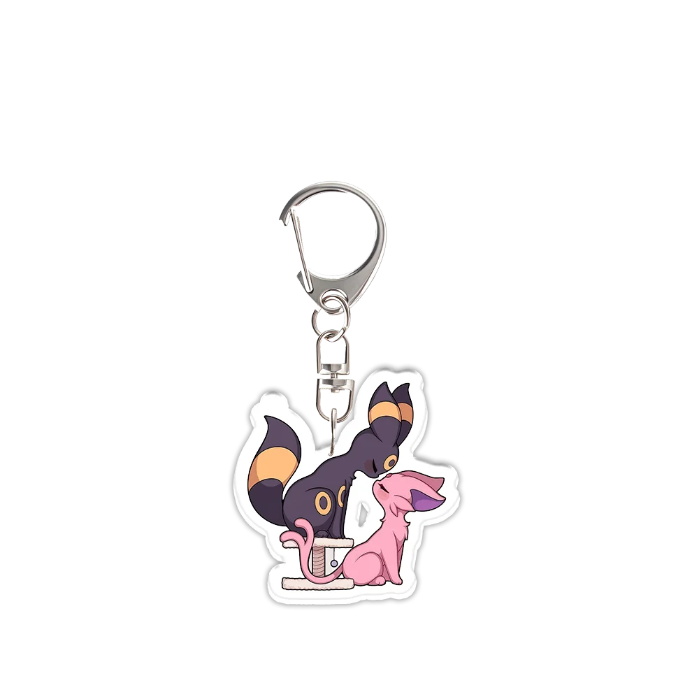 DIY Akrylowy Brelok Personalizowany Gengar Nidoran Nidorina Mew Sylveon Leafeon Glaceon Eevee Rodzina Postaci z Kreskówek Ozdoby Zawieszka do Plecaka