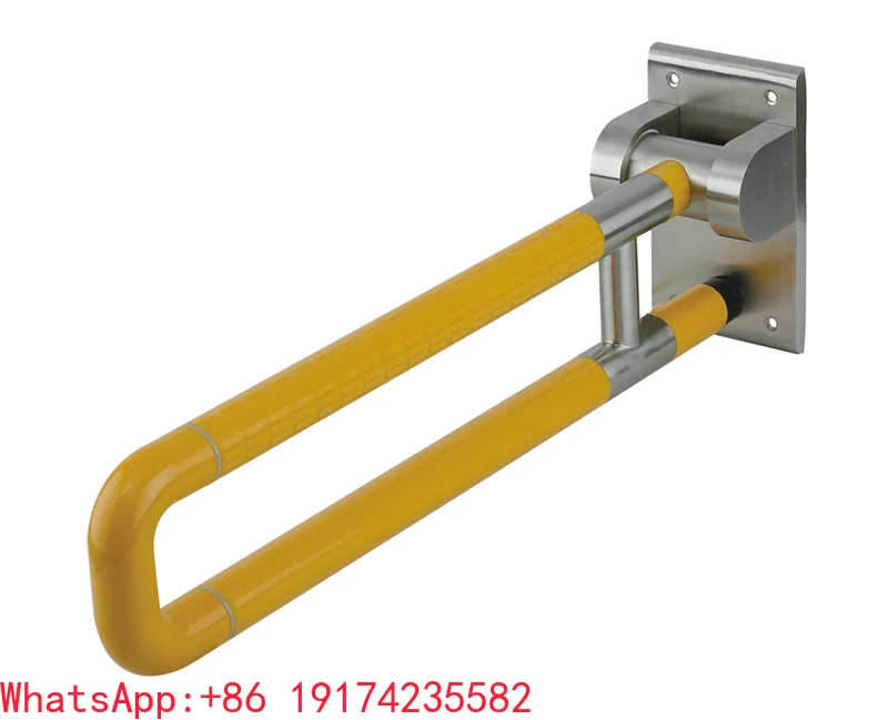 

Stainless Steel Handicap Rails Foldable Flip-Up Grab Arm Hand Grips Safety Handrails for Elderly Disabled Pregnant