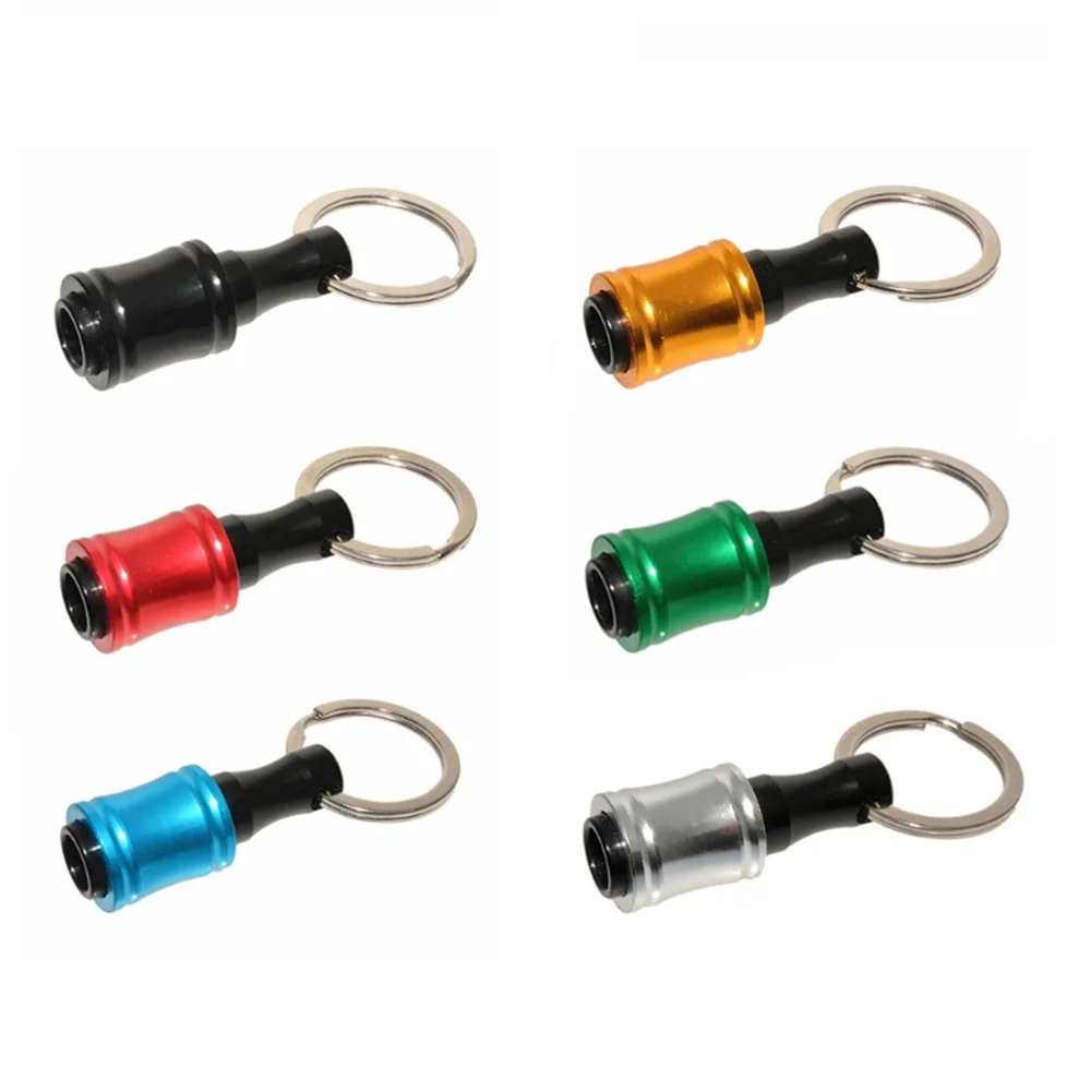 STONEGO 6Pcs/Set 1/4 Inch Hex Shank Keychain Extension Bar Screwdriver Bits Holder Socket Adapter, Fast Change Bit Holder