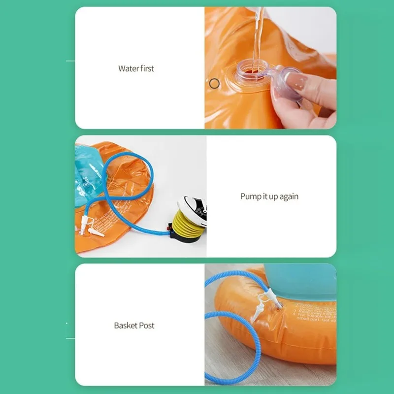 Zomer Outdoor Opblaasbaar Speelgoed Basketbal Sport Frame Zwembad Party Schieten Speelgoed Pvc Opvouwbare Opblaasbare Basketbal Frame