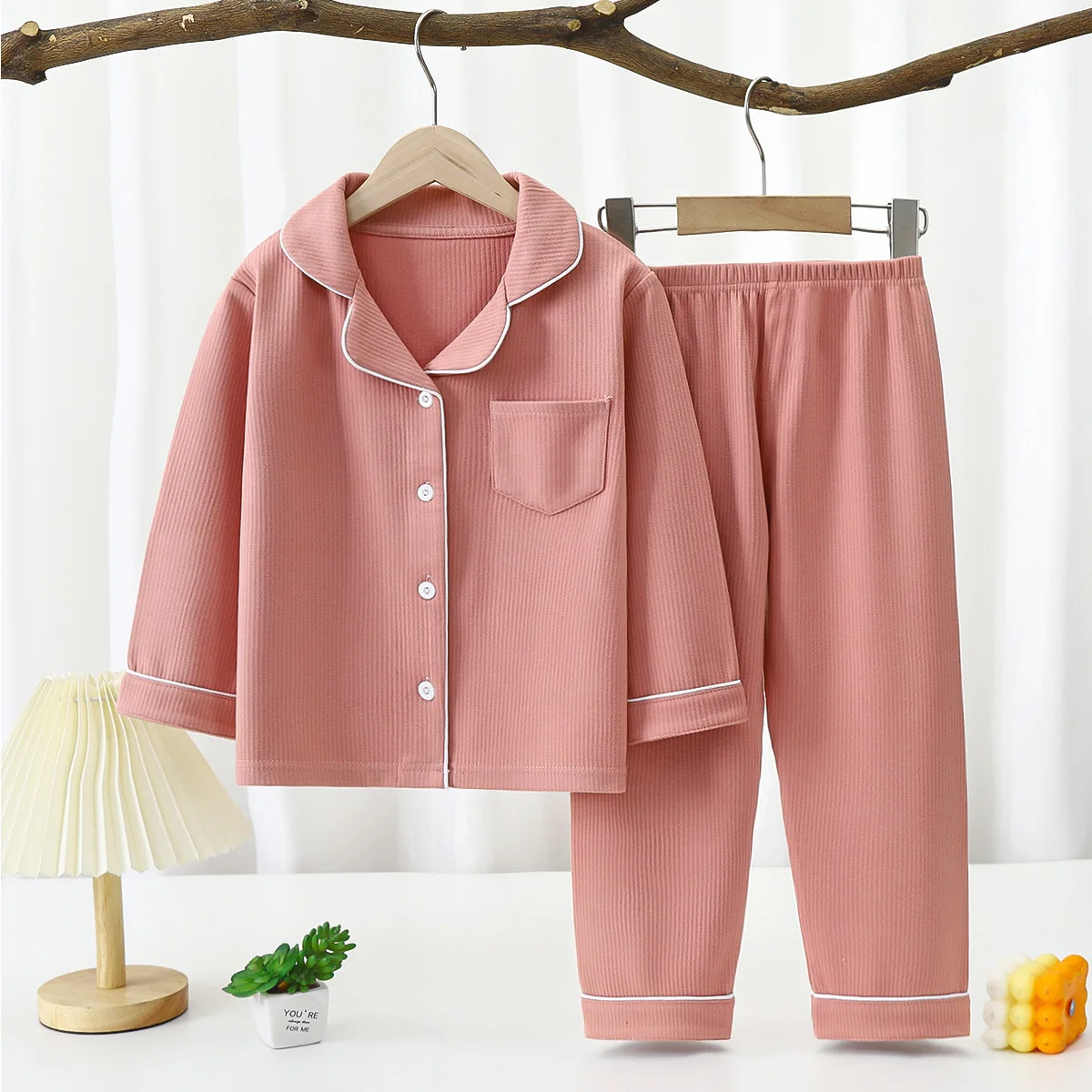 New Spring Autumn Children\'s Clothing Sets Stitch Boy Sleepwear Long Sleeved Pants Clothes Kids Pajamas Set Baby Girls Pyjamas