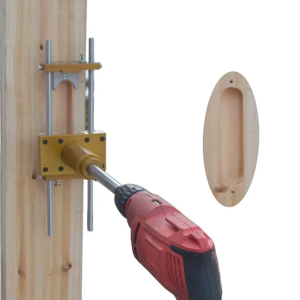 Multifunctional Wooden Door Lock Hole Opener Kit Lock Mortiser Slotter Jig Key Hole Drilling Guide Installation  Hole Locator