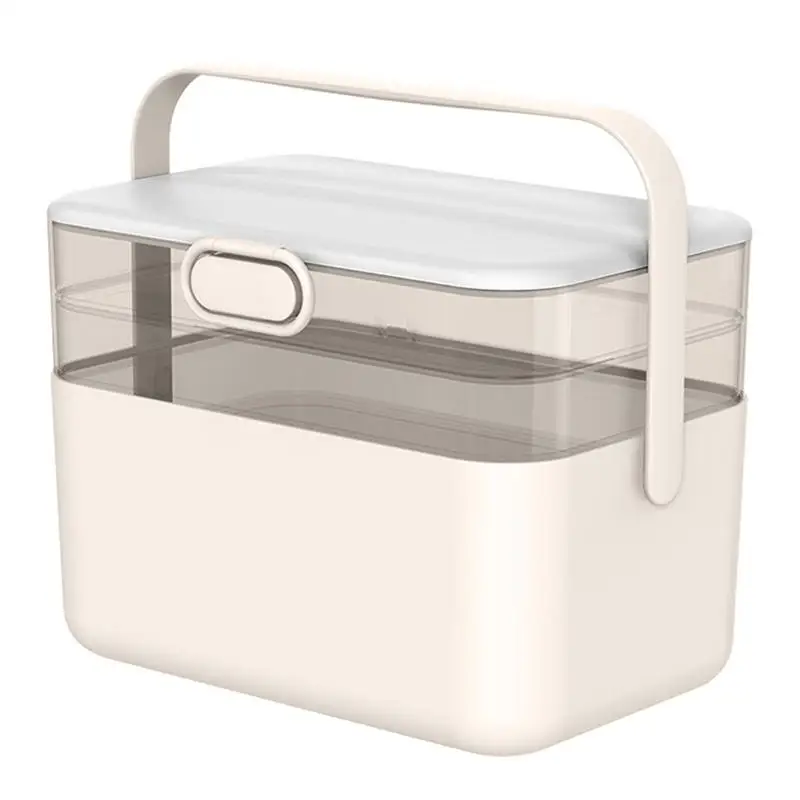 Stofdichte medicijndoos Draagbare medicijnkist Familiemedicijndoos Verwijderbare pil Medicijnkastje Home Organizer voor medicijnen