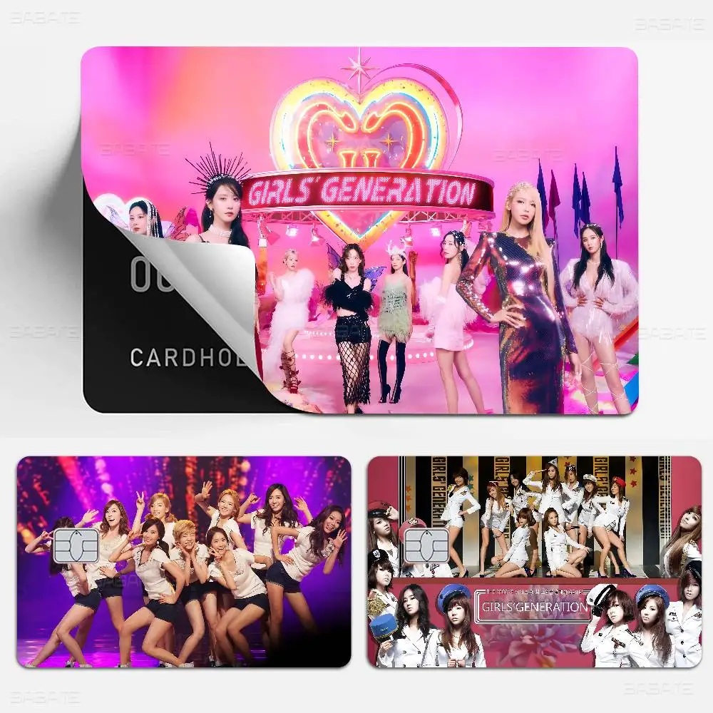 Kpop Group G-Girls S-Generation Credit Card Skin Stickers for VISA Bank Card Transportation Card Waterproof Sticker Anti-scratch
