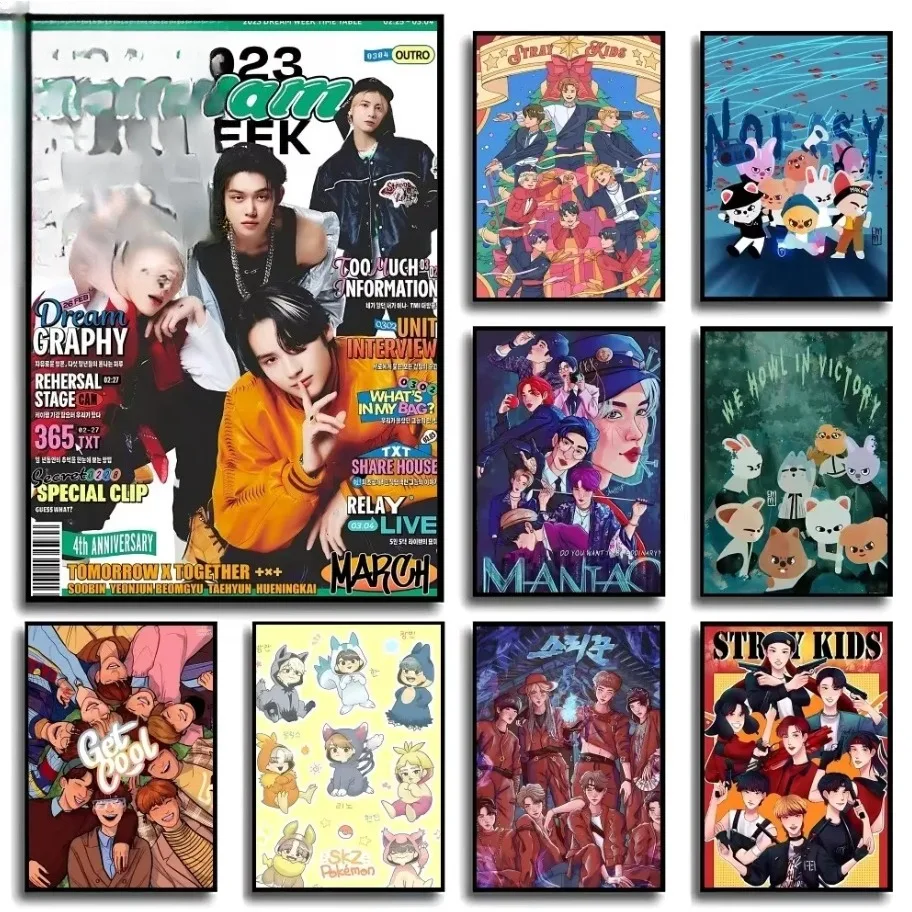 

KPOP Stray Kidsers мультфильм SKZ без рамки 5D DIY ручная работа алмазная живопись наборы для вышивания художественное ремесло дрель домашний декор подарок