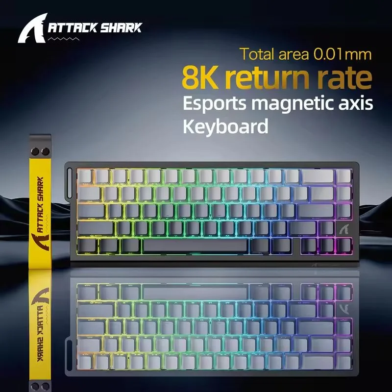 ATTACK SHARK X68HE Magnetic Switch Mechanical Gaming Keyboard  Wired Type-C  E-Sports Gamer Keyboard PC  66 keys