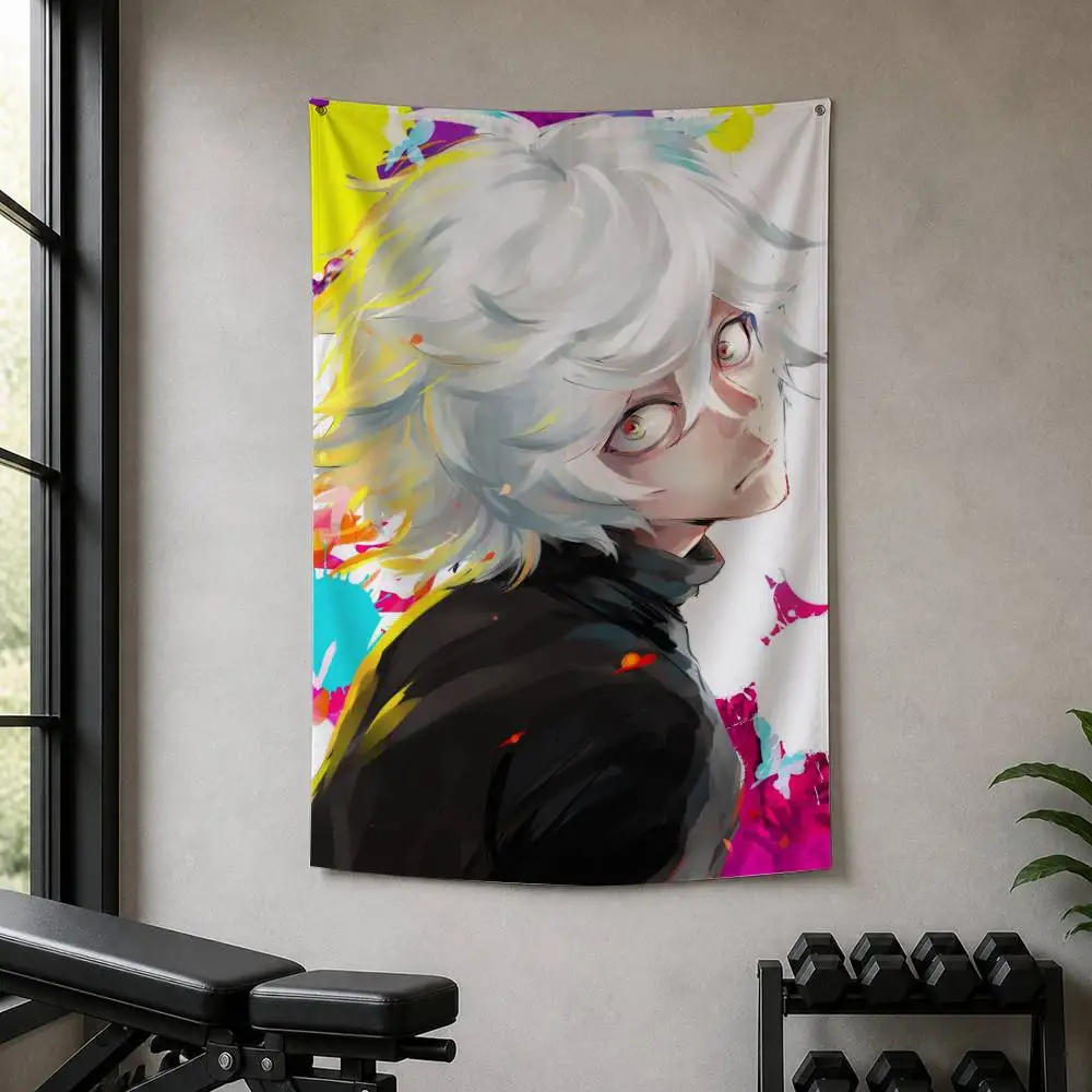 Anime Hell's Paradise Jigokuraku Decorative Wall Flag Banner for Home Garden Garage Indoor Outdoor Decor