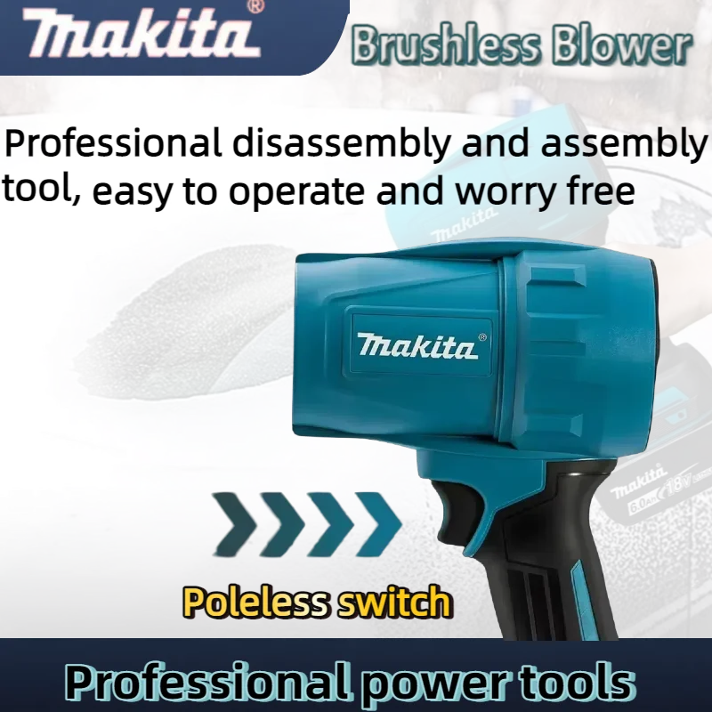 ماكيتا 30000 دورة في الدقيقة منفاخ عنيف توربو مروحة نفاثة 18 فولت منفضة هواء كهربائية سرعة الرياح توربو قابلة للشحن مع أداة تنظيف السيارة الخفيفة #4