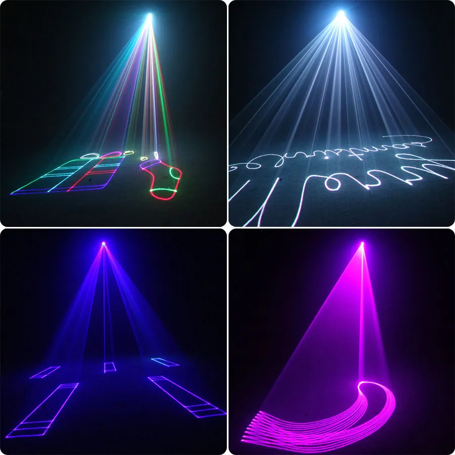 ESHINY App Animação RGB Laser Beam, Luz Efeito de Palco, Disco DJ Projetor, DMX Dance Bar, Holiday Party Show, S7N8, 0.5 W, 1 W, 2W