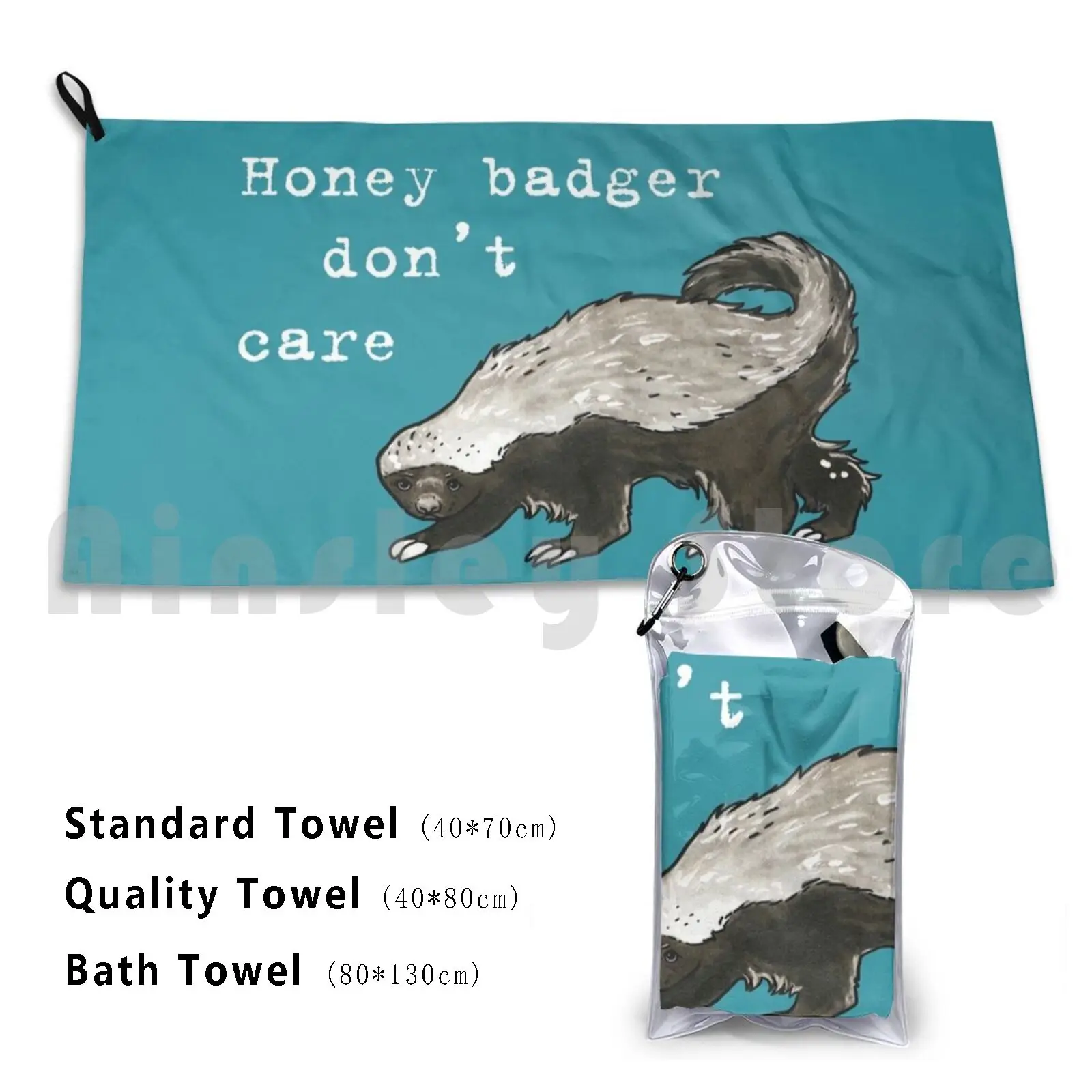 Honey Badger Dont Care-Animal Series Custom Towel Bath Towel Honey Badger Dont Care Africa Fierce