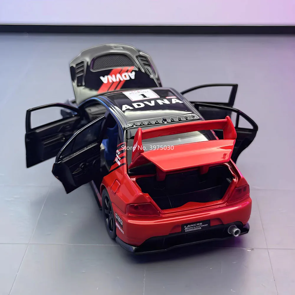 ألعاب ميتسوبيشي EVO من سبيكة 1:32 عجلات سيارات تحولت سيارة خارقة مصغرة مع موسيقى خفيفة قابلة للسحب هدايا للأطفال الصغار