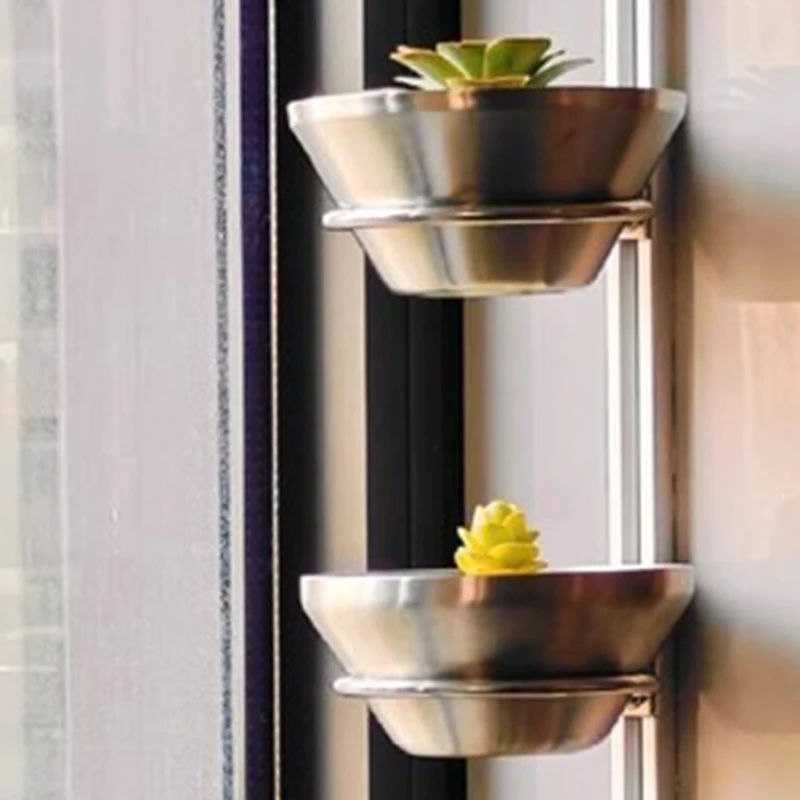 Scaffali per piante da terrazza Vasi per piante grasse da interno Scaffale da parete in metallo galleggiante Davanzale della finestra Supporto per fiori Decorazioni moderne per balcone