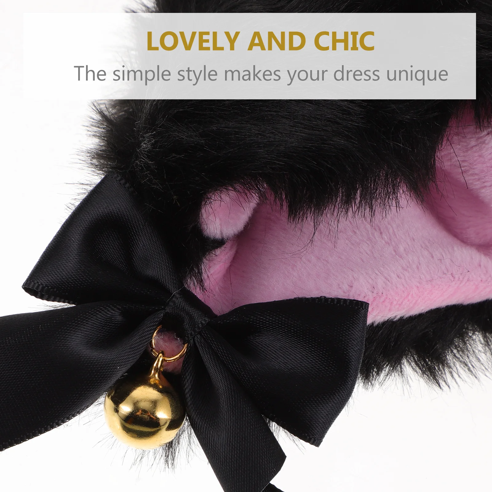 1 Zestaw Opaska z Uszami Kota, Ogon, Choker, Uroczy Strój Zwierzęcy, Akcesoria na Imprezę Cosplay, Występ, Opaska z Uszami Kota