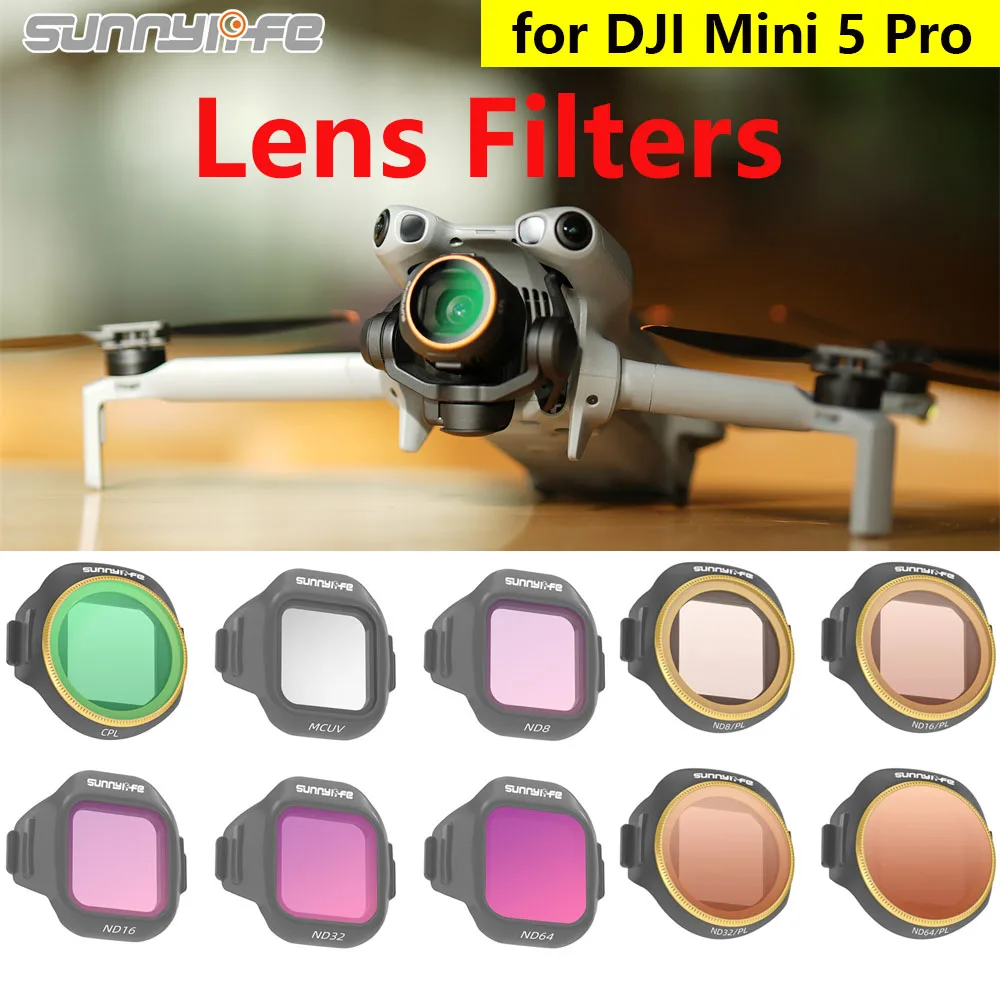

Sunnylife ND Lens Filter for DJI Mini 5 Pro Optical Glass Lenses Filter Set ND8 ND16 ND32 ND64 MCUV NDPL CPL Drone Accessories