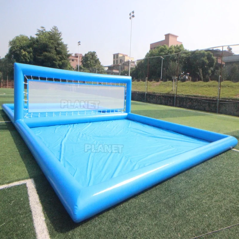 Commercial Outdoor Water Polo Field Sport Games Inflatable Volleyball Swimming Pool Court Inflatable Pool With Volleyball Net