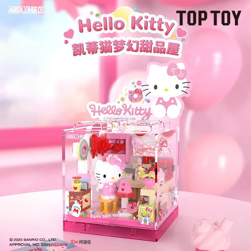 

TOPTOY Sanrio Family Building Block Toy Hello Kitty Kuromi Cute Collectible Box Gift For Decor Collectors Celebrity Style