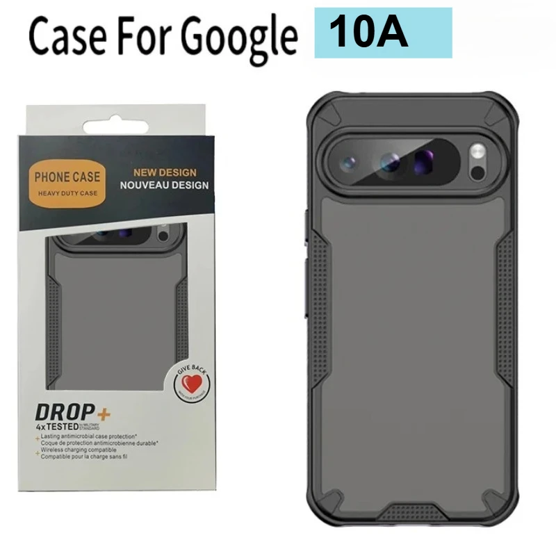 

Luxury Armor Candy Color Translucent Phone Case For Google Pixel 10A 9A 10 9 Pro XL 8 A/Pro PC+TPU Shockproof Protect Back Cover