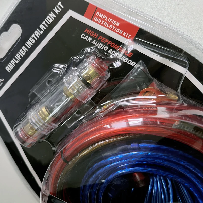 1500W 10GA Car Audio Speakers Wiring Kit Subwoofer Amplifier AMP Wiring 60A Fuse Holder Wire Cable Vehicle Modification Parts