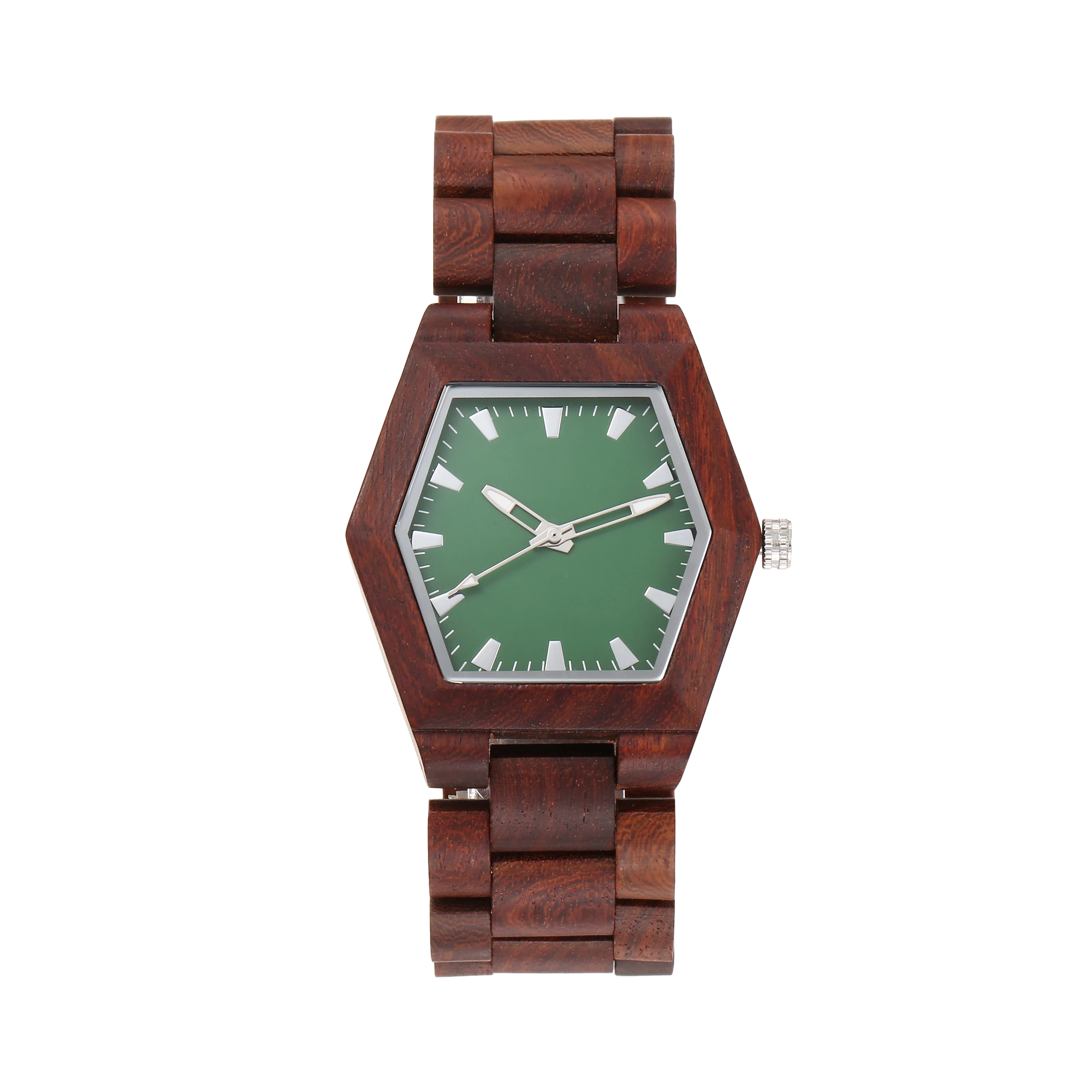 Men's Retro Simple Creative Elegant Lightweight Watch Dial Design Classic Fashionable Pure Natural Wooden Hexagonal Watches