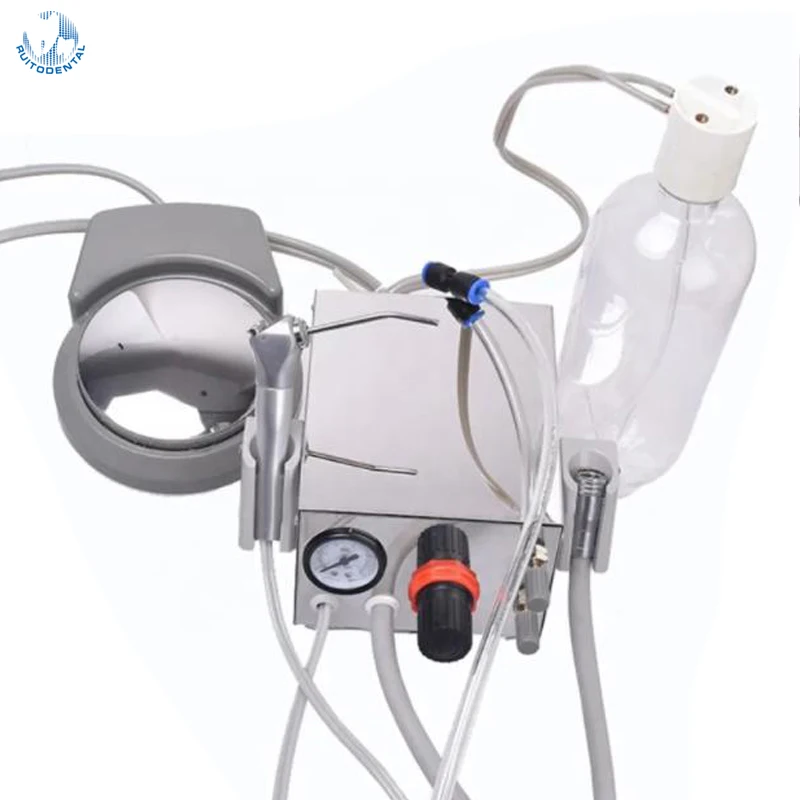 Portable Table Dental Turbine Unit With One Water Bottle 2/4 Holes