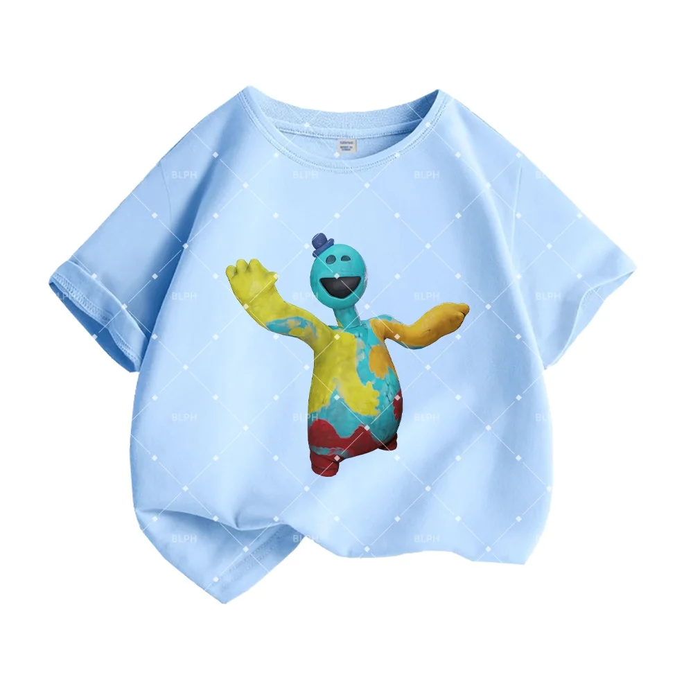 

Милая детская футболка в стиле Poppy Playtime, красочный мультяшный дизайн для любителей Zara Kids, удобная и забавная детская футболка