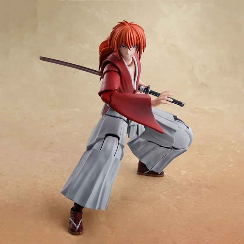 Original Bandai S.H.Figuarts SHFAoshi Shinomori Figure Kenshin Himura Hajime SaltoFinished Model kit  Anime full Action Toy Gift