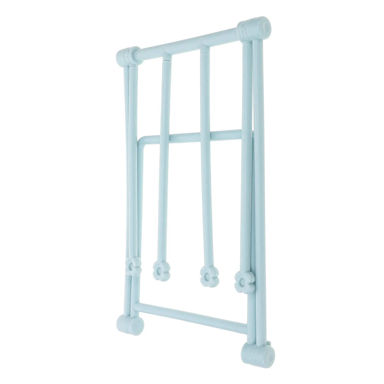 

Foldable Towel Holder Light Blue Vertical Design For Kitchen Bathroom Storage Rack Duster Cloth Organizer Cup Bottle Stand