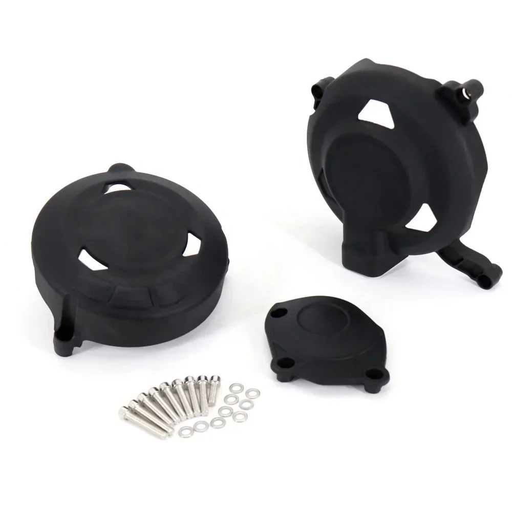 NEW REALZION Motorcycle Engine Protector Guard Chain Protector Cover Gear Cover For Daytona 675 R Street Triple 765 S R RS