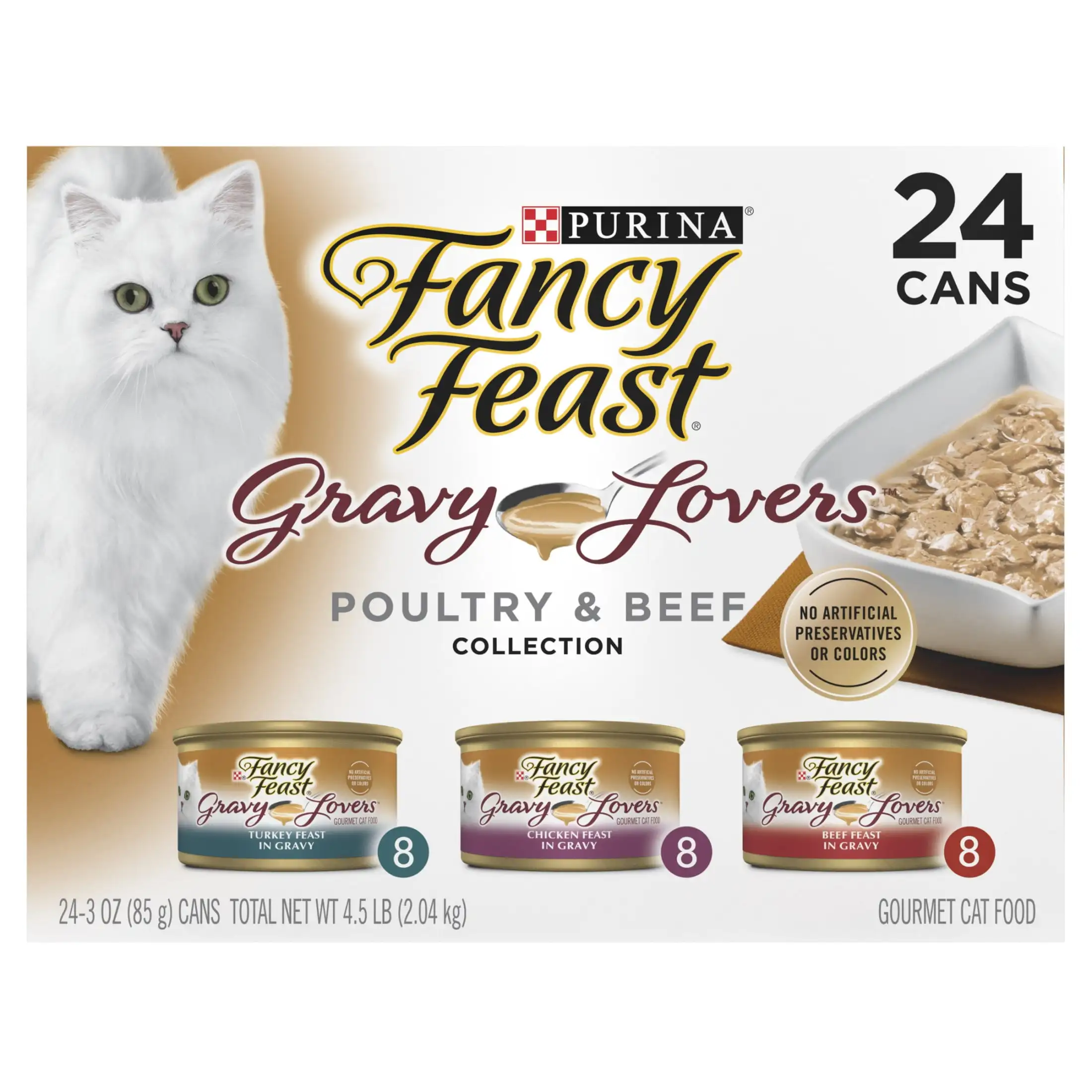 Gravy Lovers Wet Cat Food Variety Pack in 3 oz Cans