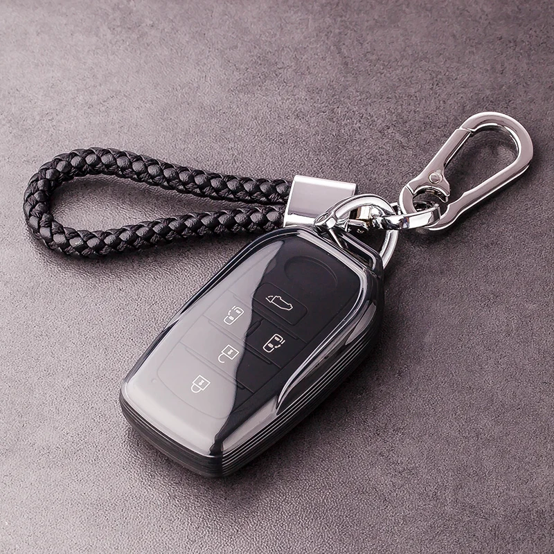 Прозрачный черный мягкий ТПУ для TOYOTA Sienna RAV4 VENZA Mirai гибридные автомобили Alphard Remote 4 5 6 кнопочный автомобильный брелок