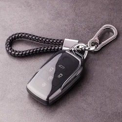 Transparent Black Soft TPU for TOYOTA Sienna RAV4 VENZA Mirai Hybrid Vehicles Alphard Remote 4 5 6 Button Car Key Case Cover Fob