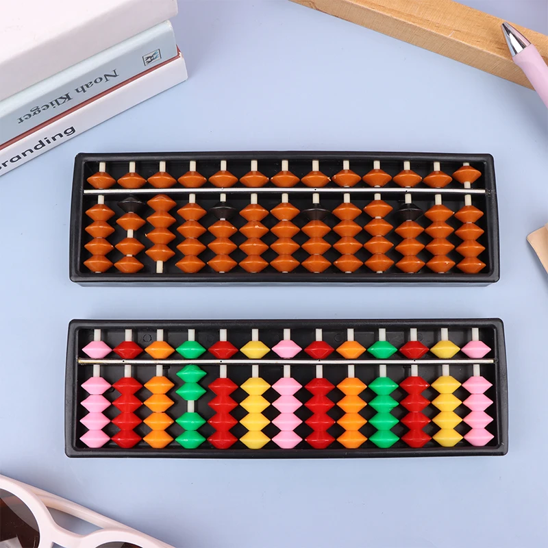 Math Learning Tools For Kids Portable Chinese 13-digit Abacus Arithmetic Soroban Calculator