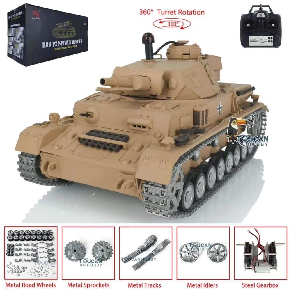 Heng longo escala 1/16 7.0 personalizado panzer iv f rtr rc tanque modelo 3858 trilhos de metal rodas controle rádio panzer carros th17385