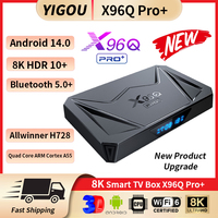 X96Q PRO+ TV BOX Allwinner H728 4G 32G 64G 1000M LAN WiFi6 BT 4K 8K with Google Voice Remote Media PlayerAndroid 14 Smart TV Box