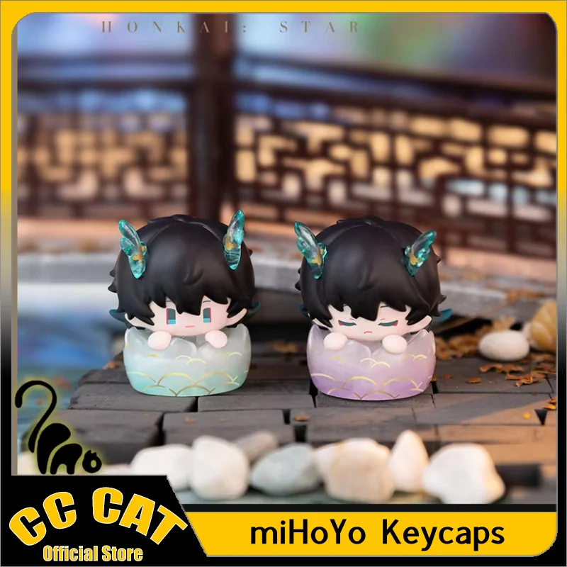 miHoYo Honkai Star Trail Limited Edition Q Version Kafka Keycaps Merch Custom Cute Small Figure Jing Yuan Kafka Dan Heng Key Cap