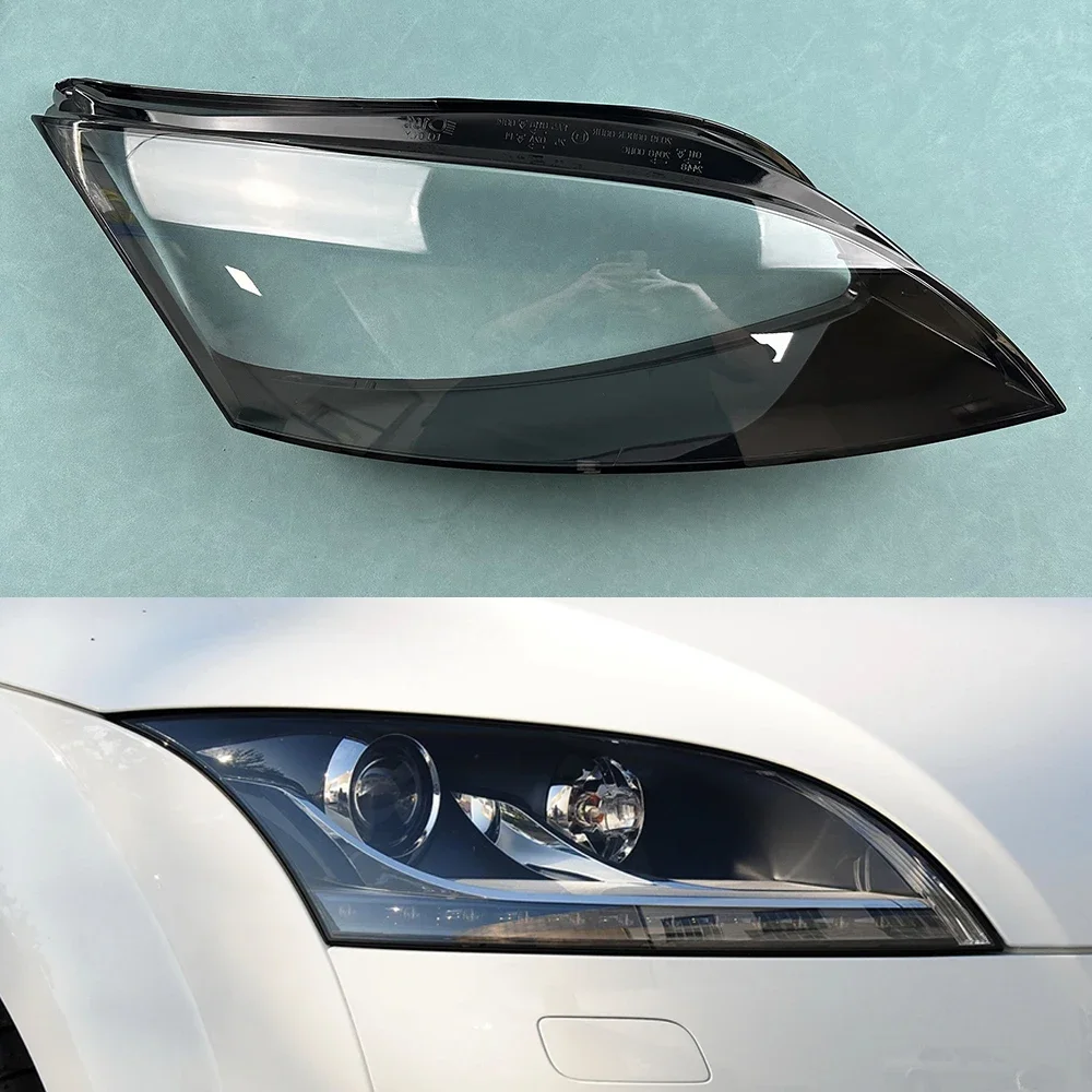 

For Audi TT TTS RS Headlamp Cover Transparent Lamp Shade Headlight Shell Plexiglass Replace Original Lampshade 2008-2014