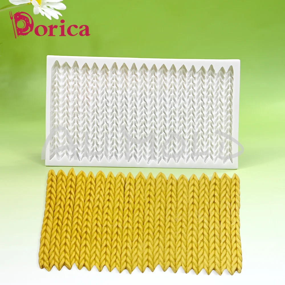 Knitted Sweater Pattern Fondant Silicone Mold Chocolate Mould DIY Clay Model Cake Decorating Tools Kitchen Baking Accessories