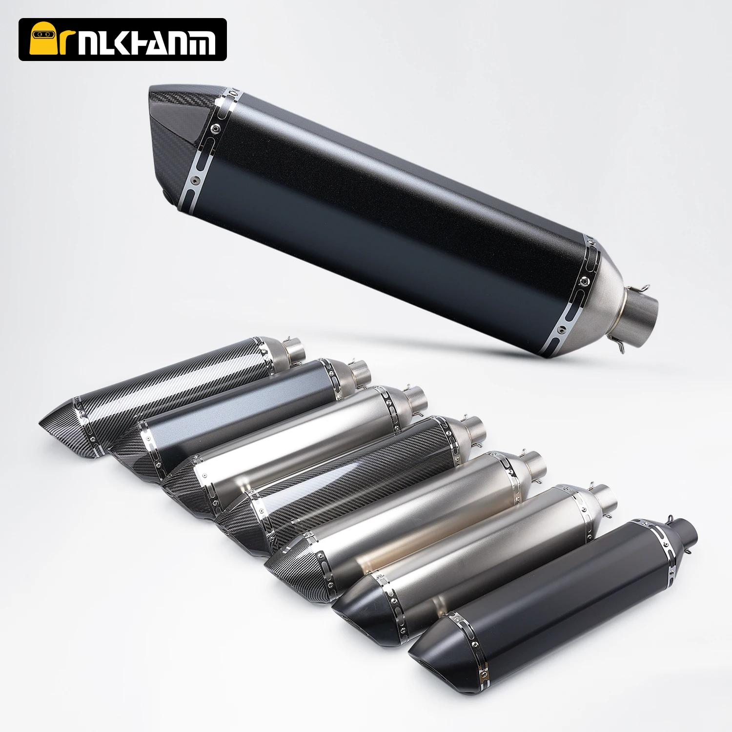 

Universal motorcycle exhaust system modified AK long escape muffler with DB killer for ninja400 MT07 RC390 ZX6R R6