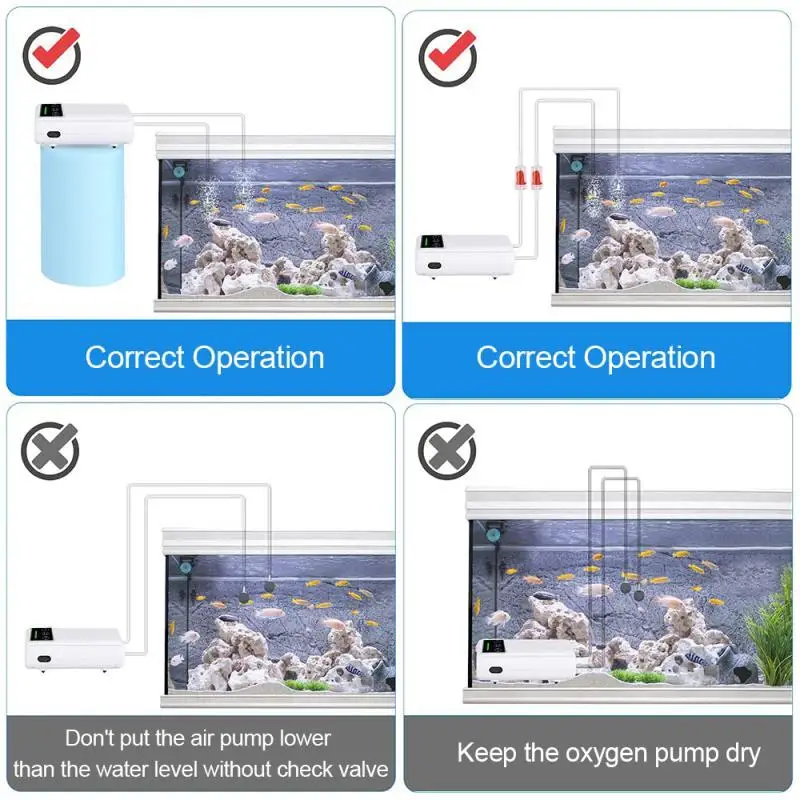 Aquarium Accessories Fishbowl Oxygen Pump Charging Dual-Purpose Air Pump USB Lithium Battery Portable Mute Outdoor Fishing