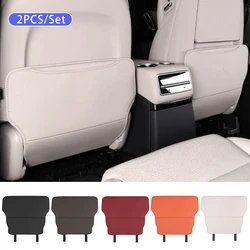 Car Seat Back Protector For BMW PU Leather Anti Kick Dirty Mats Pad With Storage Pocket For Children Kids Interior Accessories