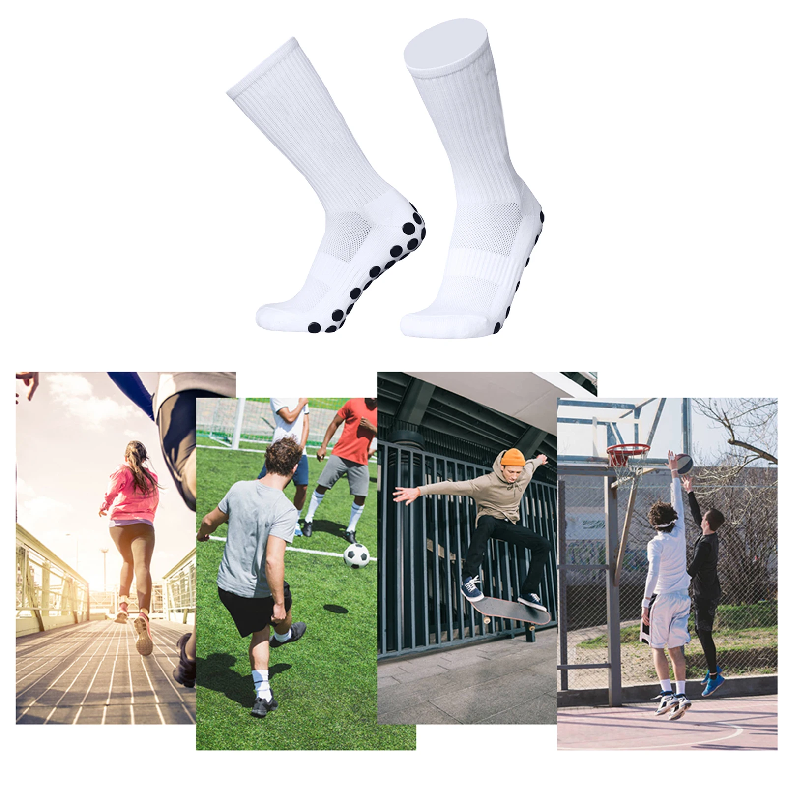

Lixada спортивные носки для бега на открытом воздухе, эластичные носки, спортивные футбольные носки, противоскользящие носки с ручками, футбольные носки