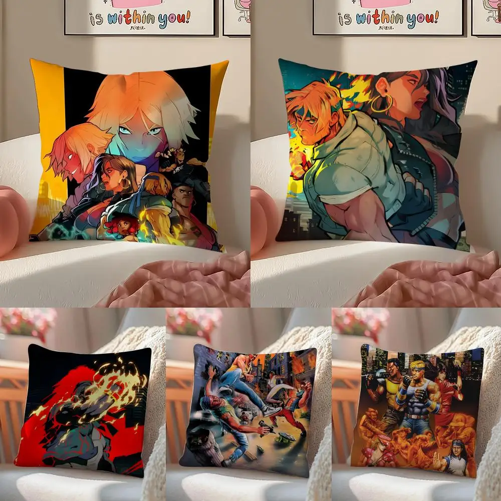 

Модный чехол для подушки в стиле R-Retro Streets of Rage, короткий плюшевый чехол для подушки с невидимой молнией, чехол для диванной подушки