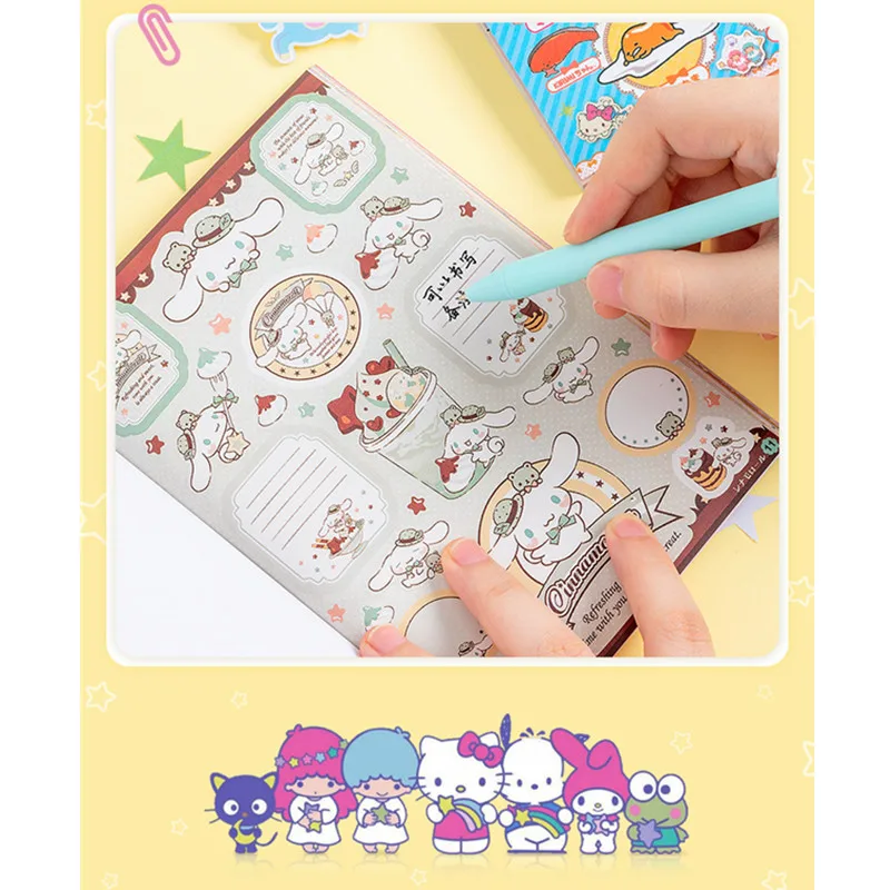 New Sanrio Sticker Book Korean Cartoon Cute Mymelody Diy Handbook Material Cute Girl Stationery Children\'s Festival Gift