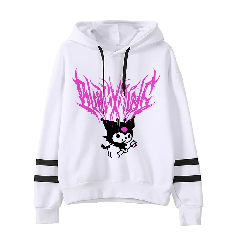 

Sweatshirts 90s Fashion Clothes Vest Kuromi Hoodie Sanrio Kuromi Women Manga Sweatshirt Harajuku Female Hoodies Hoody